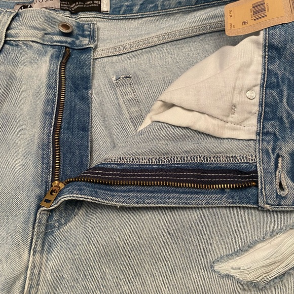 Levis Silver Tab Jeans 36x34 Loose Distressed Tapered Leg Denim Cotton -NWT - Picture 8 of 13